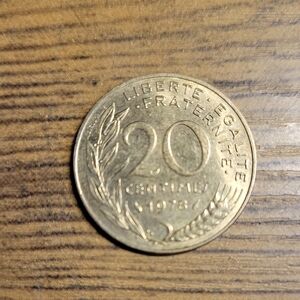 Gold 20 Centimes Coin